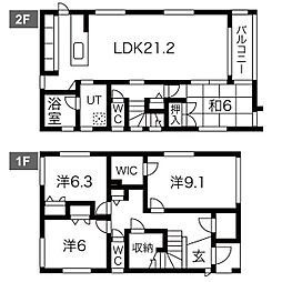 大曽根1丁目戸建 1階4LDKの間取り