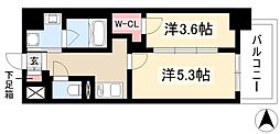 S-RESIDENCE烏森aureate(オリート) 2Kの間取図画像