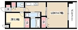 C.peace1948 1LDKの間取図画像
