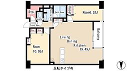 グランアベニュー栄 2LDKの間取図画像