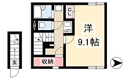 アビテ池下 1Kの間取図画像