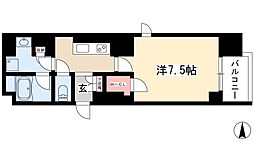 エディアン千種 1Kの間取図画像