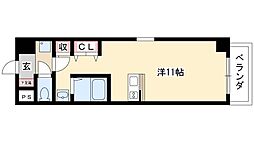 HERMITAGE ワンルームの間取図画像