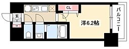 メイクス矢場町2 1Kの間取図画像