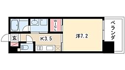 アデグランツ大須 1Kの間取図画像