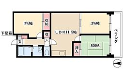 マリオン大曽根協同ビル 3LDKの間取図画像
