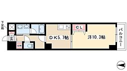 フローラル泉 1DKの間取図画像