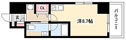 マリオン城西 1Kの間取図画像