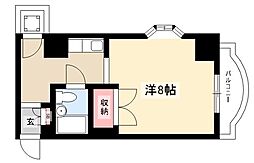 ベルネージュ ワンルームの間取図画像
