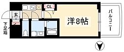 プレサンス栄モード 1Kの間取図画像