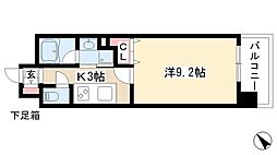 千種アヴァンギャルドプレイス 1Kの間取図画像