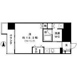 RESIDIA東桜2 ワンルームの間取図画像