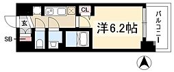 プレサンス鶴舞パーク&ステーション 1Kの間取図画像