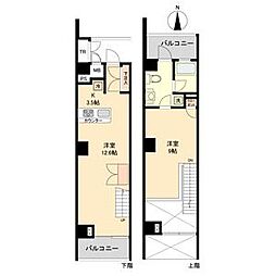 スクエア名駅南 1LDKの間取図画像