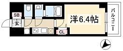 アステリ鶴舞テーセラ 1Kの間取図画像