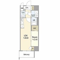 エスリード大曽根プレシャス 1LDKの間取図画像