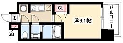 MAXIV新栄 1Kの間取図画像