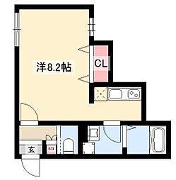 Branche覚王山2 ワンルームの間取図画像