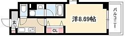 メイプルコート東山公園 1Kの間取図画像