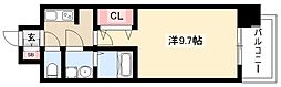 ラドゥセール志賀本通2 1Kの間取図画像