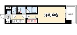 フローラル東別院 1Kの間取図画像
