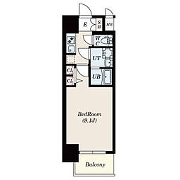 S-RESIDENCE名駅West 1Kの間取図画像