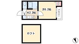 Kspace東別院 1Kの間取図画像