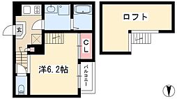 ハーモニーテラス並木 1Kの間取図画像