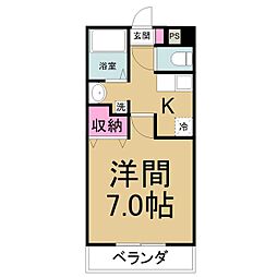 キャノンピア鶴舞 1Kの間取図画像