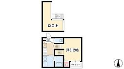 ハーモニーテラスネクストステージ上飯田 1Kの間取図画像