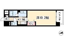 ヒルズ新栄2号館 1Kの間取図画像