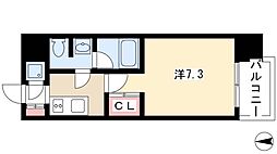 ライブコート泉 1Kの間取図画像