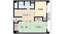 シャトー丸の内 3DKの間取図画像