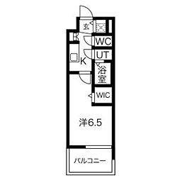 エスリード大曽根アヴェール 1Kの間取図画像