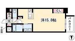 グラヴィス鶴舞 ワンルームの間取図画像