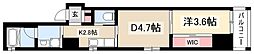 AZURYABACHO 1DKの間取図画像