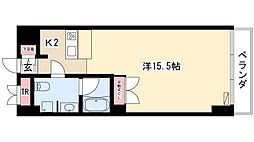 スクエア名駅南 1Kの間取図画像