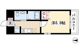 ラヴィ・アン・ローズ 1Kの間取図画像