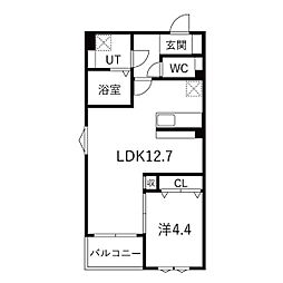 DEVELD中郷II 1LDKの間取図画像