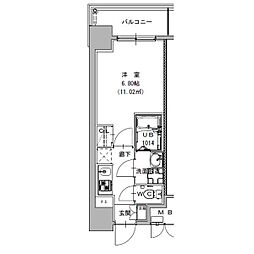 S-RESIDENCE植田asolea(アソレア) 1Kの間取図画像