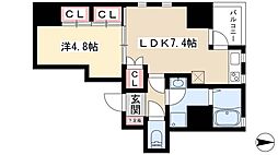 actile 1LDKの間取図画像