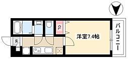 リブリ・an 1Kの間取図画像