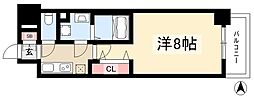 エスリード金山クラッシィ 1Kの間取図画像
