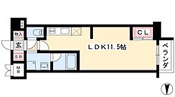 グラヴィス鶴舞 ワンルームの間取図画像