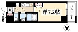 プレサンス久屋大通公園セラフィ 1Kの間取図画像