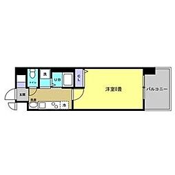 リアライズ記念橋 1Kの間取図画像