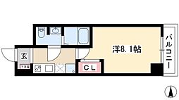 ヴェッセル幅下 1Kの間取図画像