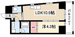 AZURYABACHO 1LDKの間取図画像