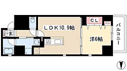 プロシード金山3 1LDKの間取図画像