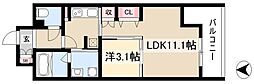 プレイス白壁 1LDKの間取図画像